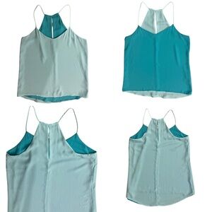 Express Pastel Blue and Teal Reversible Top Small